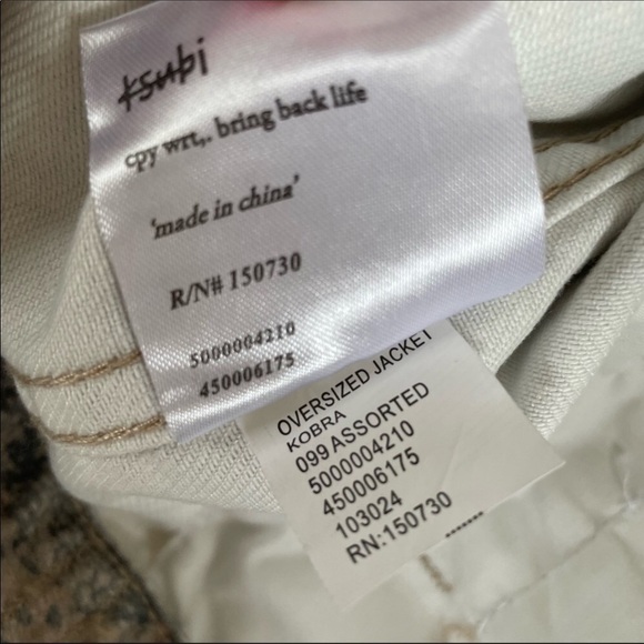Ksubi Kobra Oversized Jacket Neutral Washed Snakeskin Denim Beige/Python - Picture 4 of 13